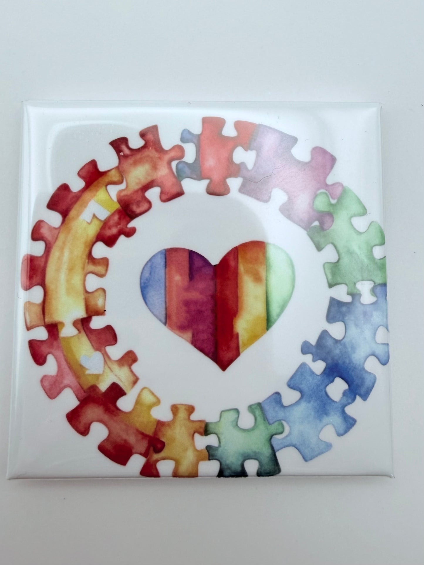 Autism Premade Acrylic Photo Magnets - 2"x2" - Set of 5