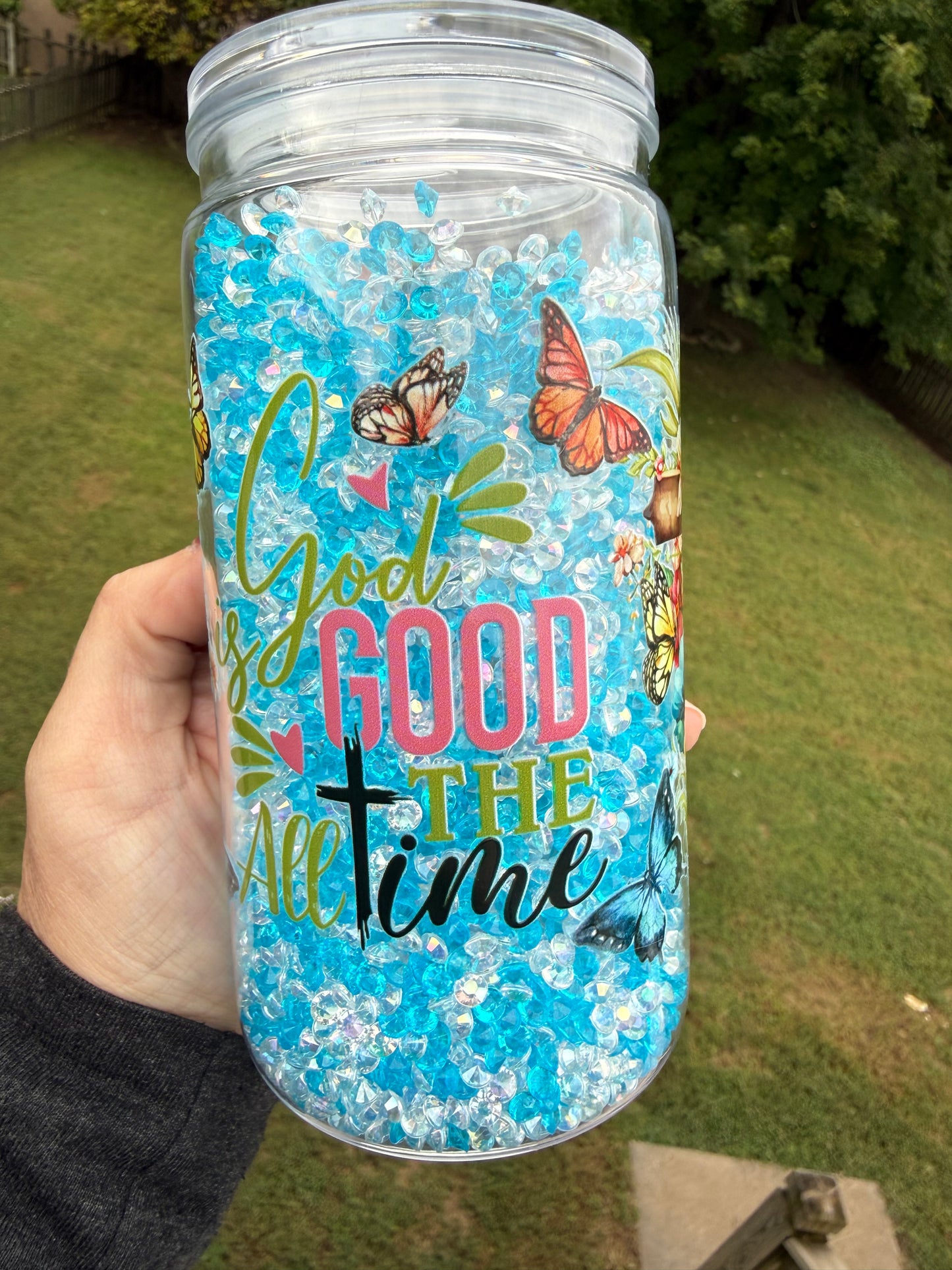 16oz Diamond Cup - God is Good All the Time