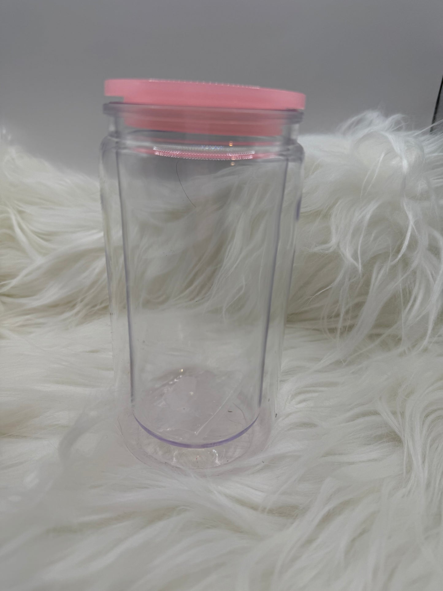 16oz Acrylic SnowGlobe Tumbler - Pink