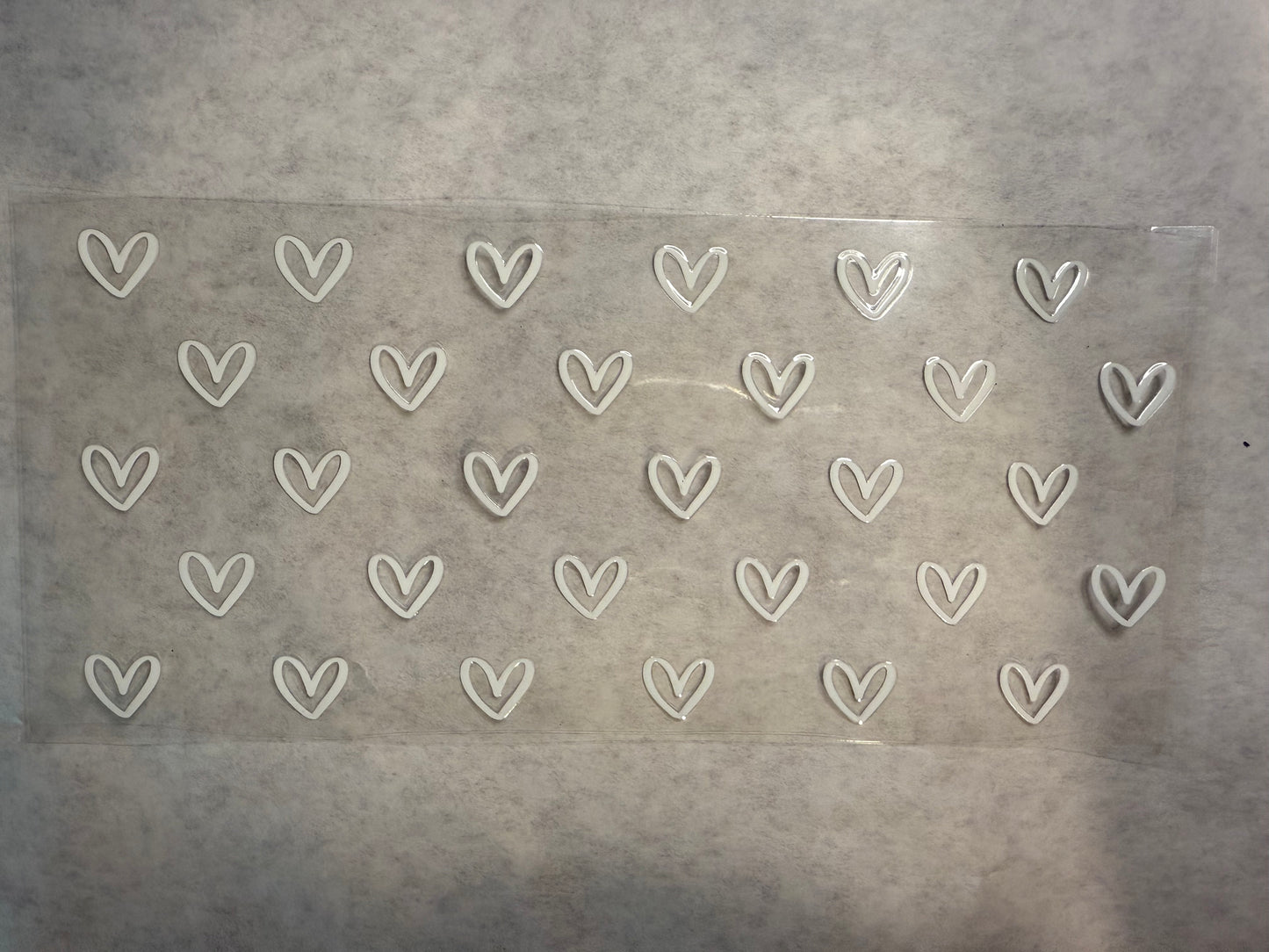 White Hearts Wrap for 16oz, 20oz, 24oz