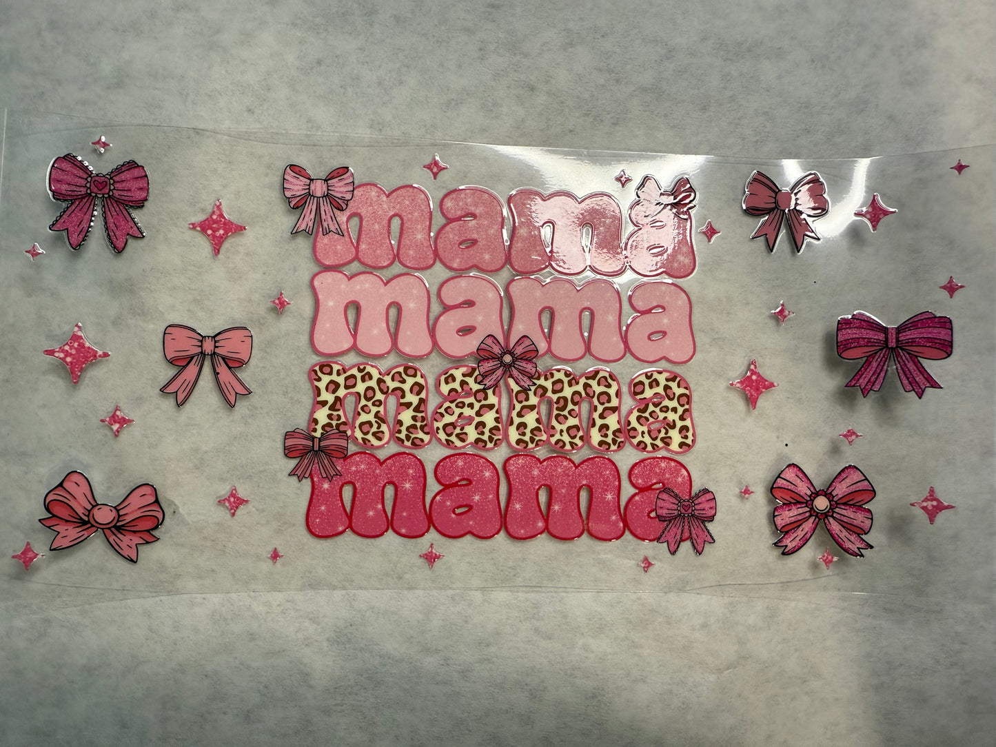 Mama with Bows Wrap for 16oz, 20oz, 24oz