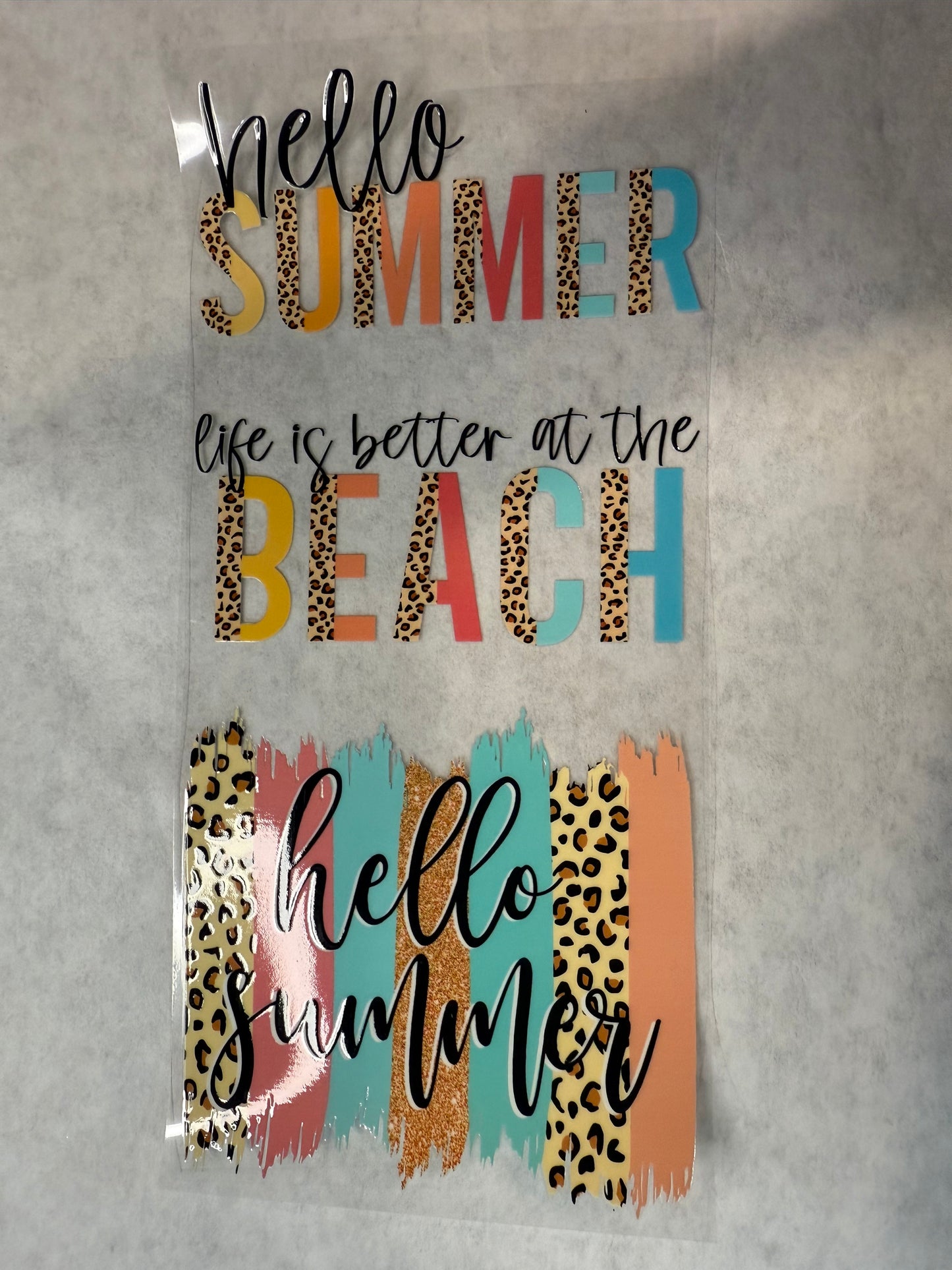 Hello Summer Wrap for 16oz, 20oz, 24oz