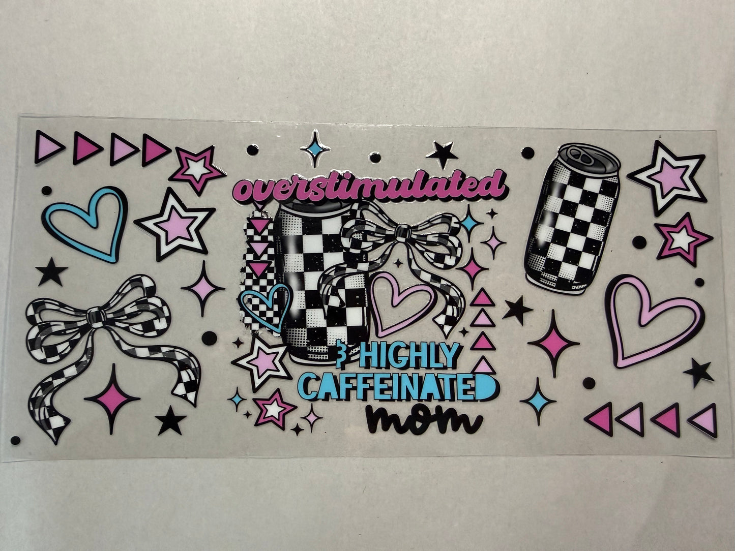 Highly Caffeinated Mom wrap for 16oz, 20oz, 24oz, 40oz