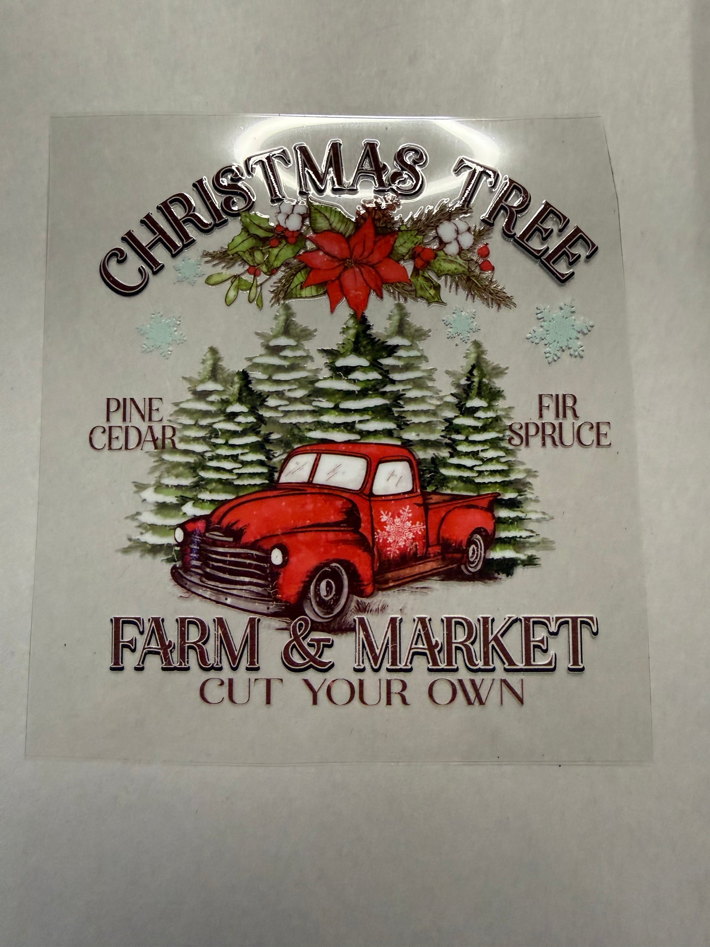 Christmas Tree Farm & Market decal for 16oz, 20oz, 24oz, 40oz