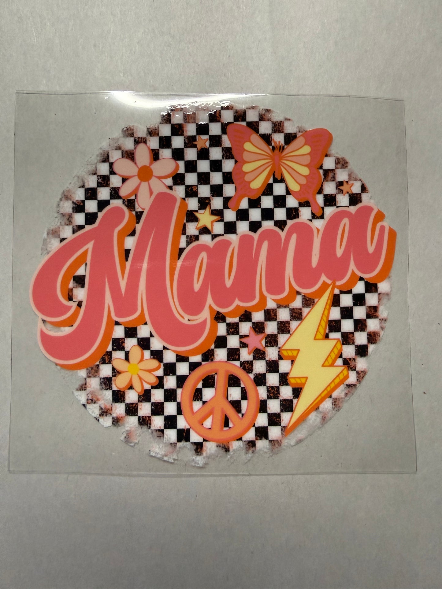 Mama Checkered decal for 16oz, 20oz, 24oz, 40oz