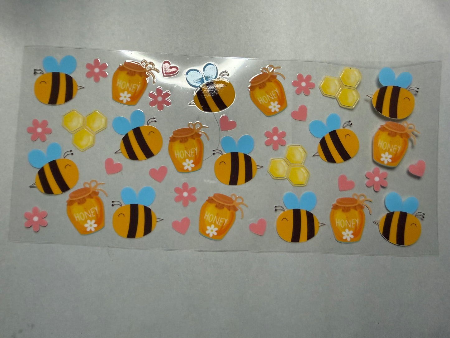 Bees and Honey wrap for 16oz, 20oz, 24oz, 40oz