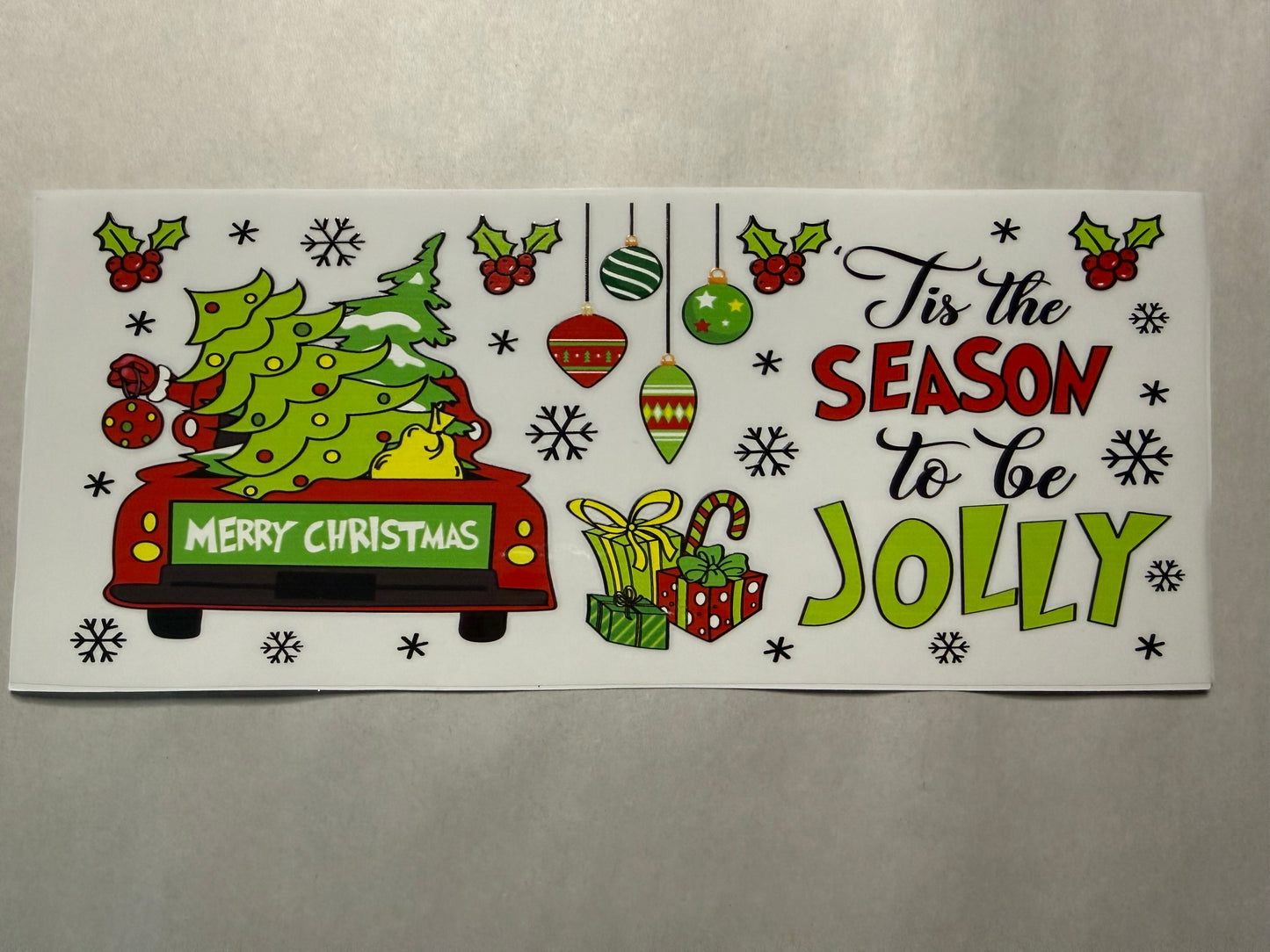Tis the Season to be Jolly wrap for 16oz, 20oz, 24oz, 40oz