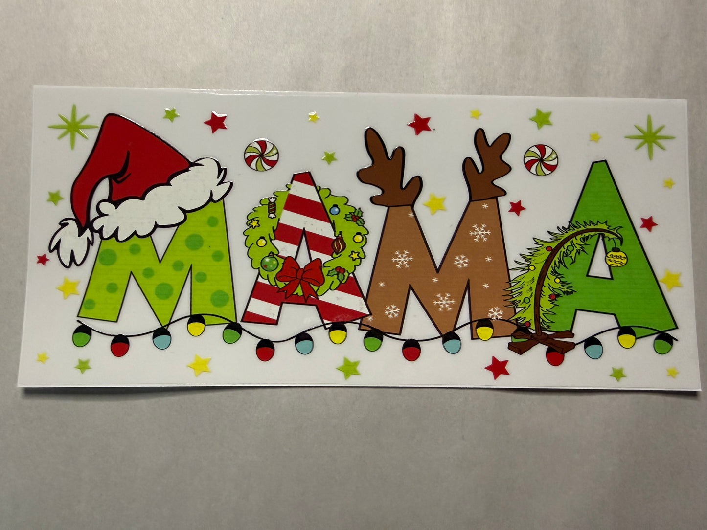 Christmas Mama wrap for 16oz, 20oz, 24oz, 40oz