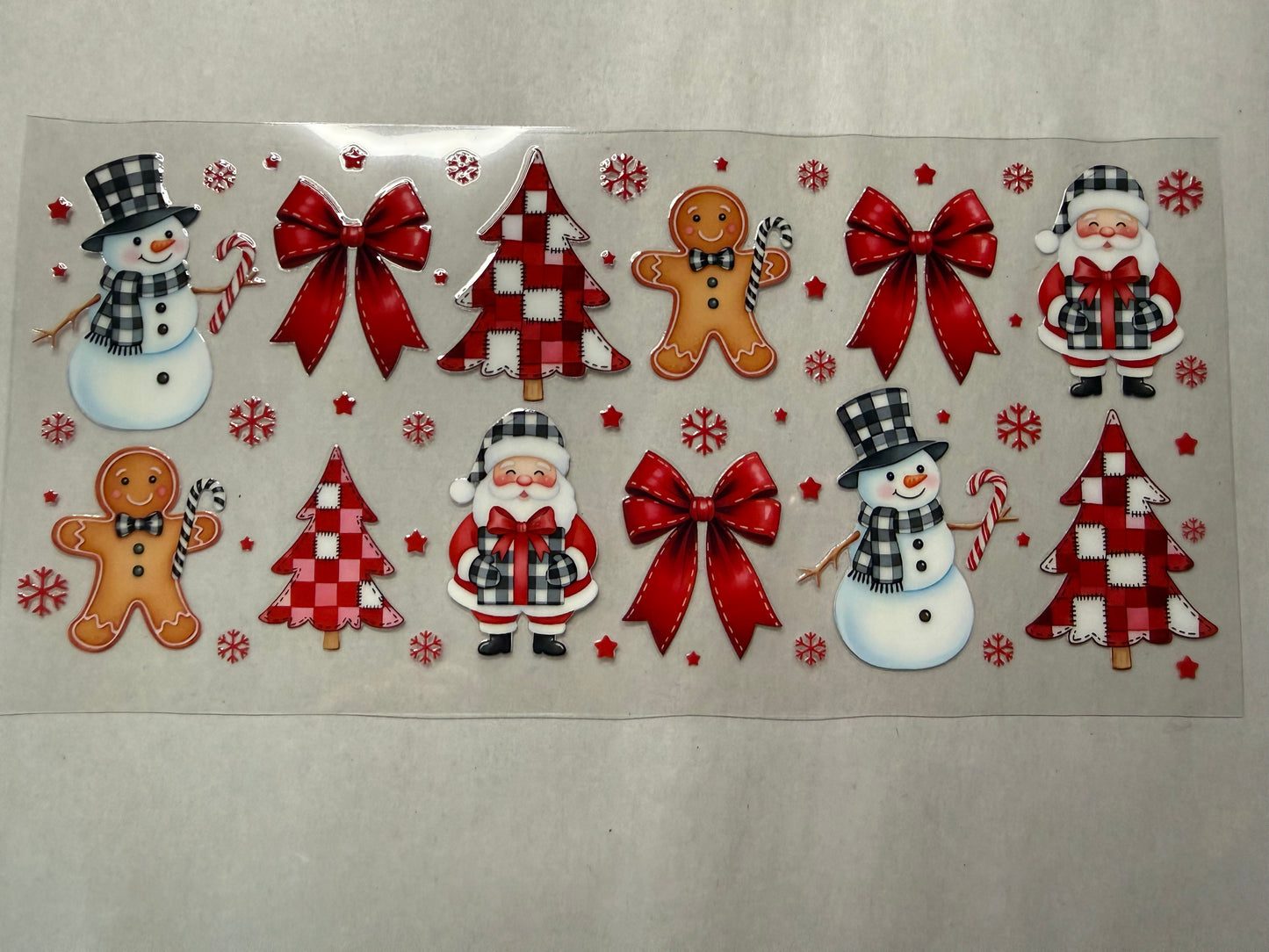 Snowmen, Bows, Gingerbread, Santa wrap for 16oz, 20oz, 24oz, 40oz