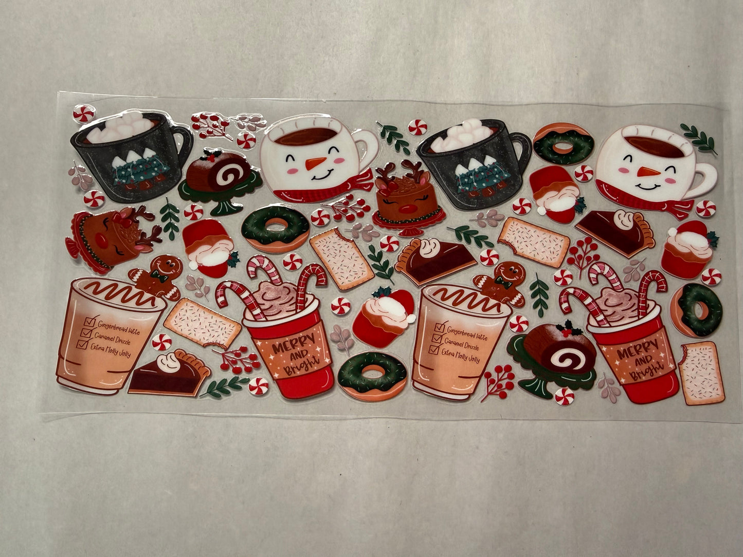 Christmas Drinks wrap for 16oz, 20oz, 40oz