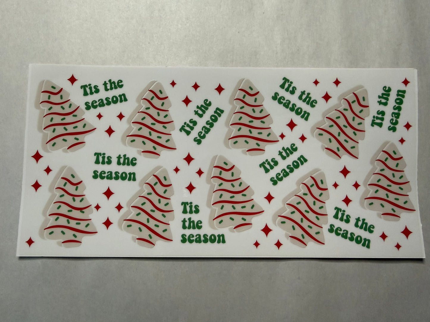 Christmas Tree Cakes wrap for 16oz, 20oz, 24oz, 40oz