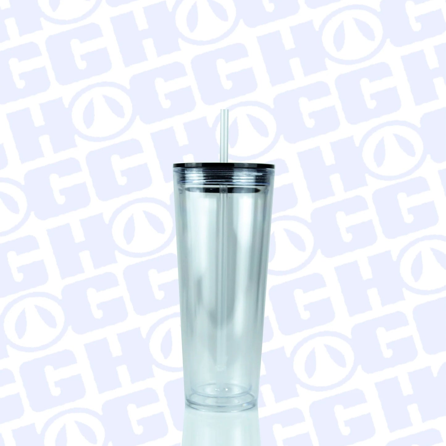 24oz Acrylic SnowGlobe Tumbler Tapered - Black Lid