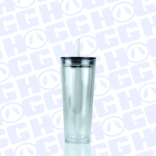 24oz Acrylic SnowGlobe Tumbler Tapered - Black Lid