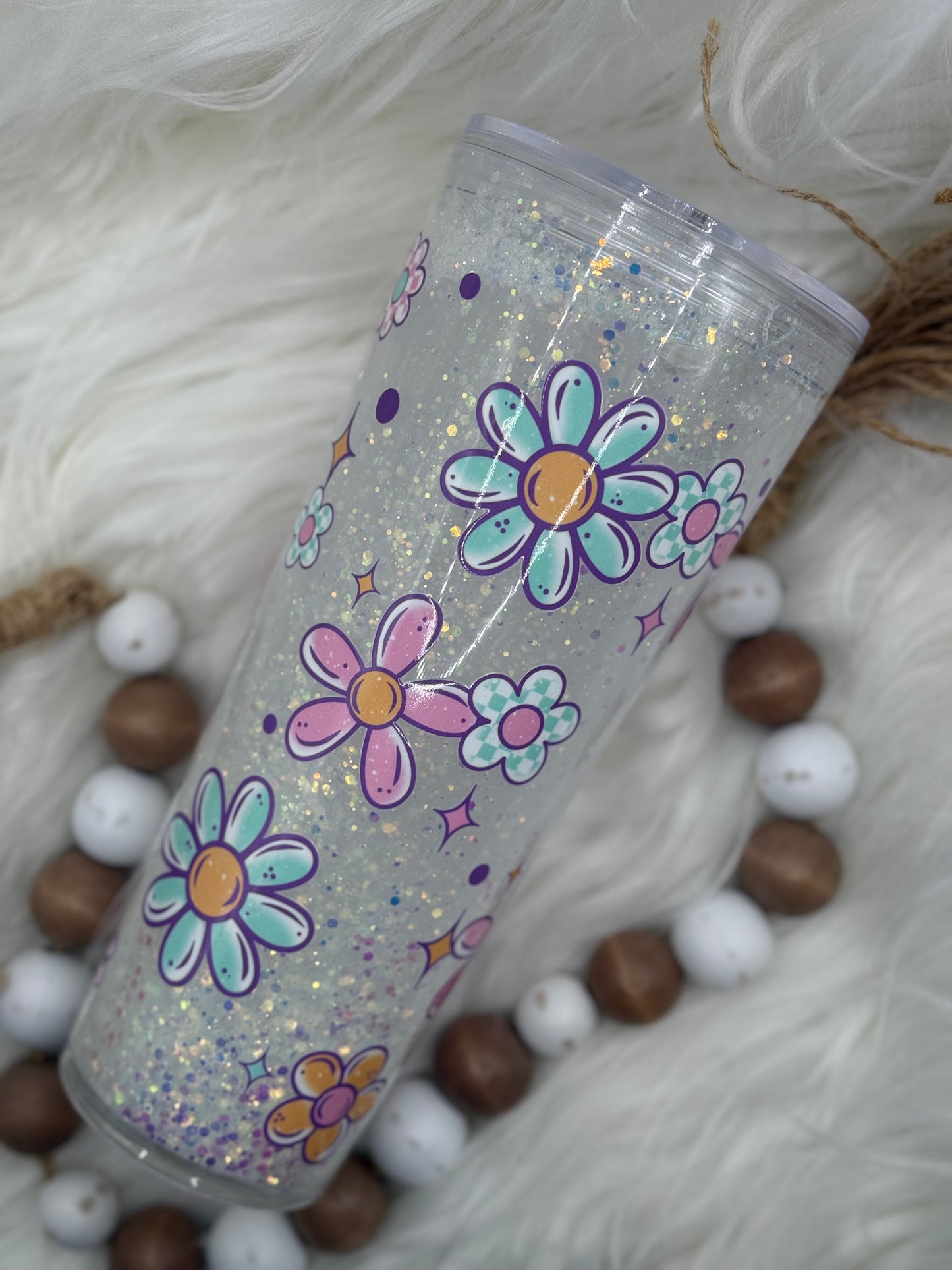 Opal Glitter with Flowers - 24oz