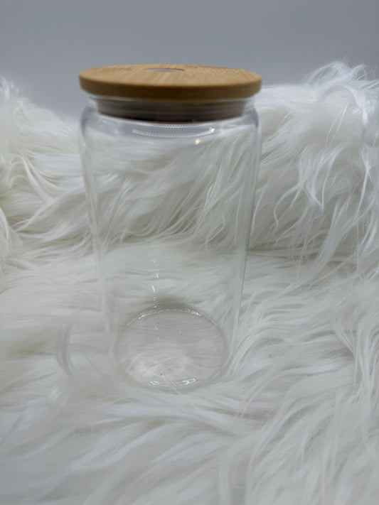 16oz Glass Can/Tumbler - Clear