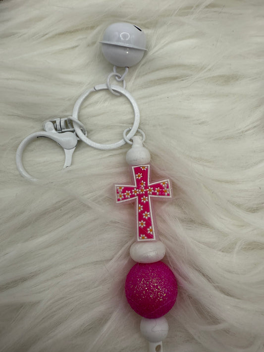 Pink Faith Keychain