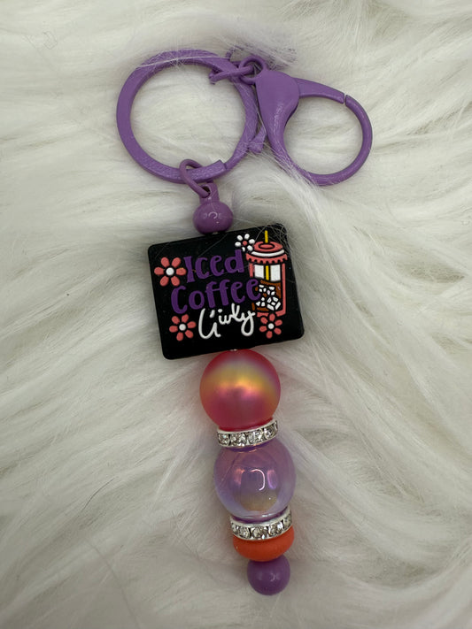 Iced Coffee Girly Keychain