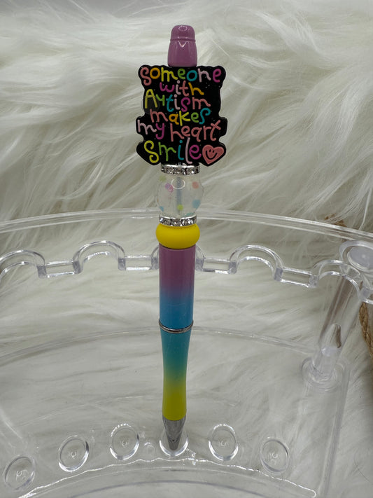Someone with Autism Makes My Heart Smile Pen