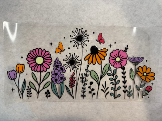 Wildflowers Wrap for 16oz, 20oz