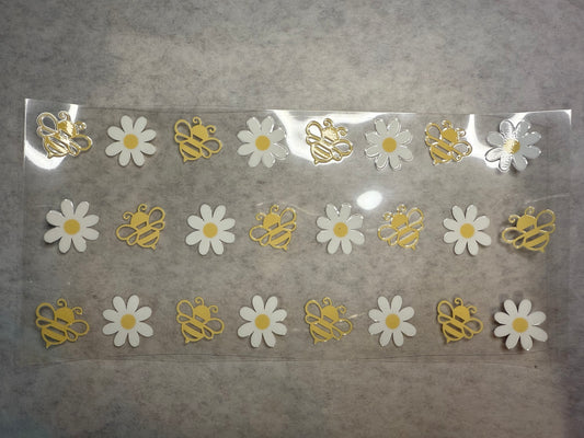 Bees and Flowers Wrap for 16oz, 20oz, 24oz