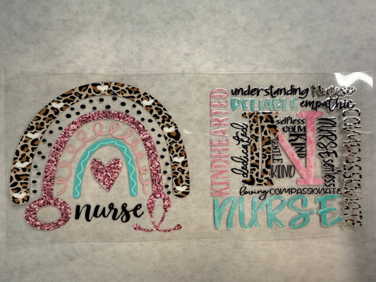 Nurse Rainbow Decals for 16oz, 20oz, 24oz