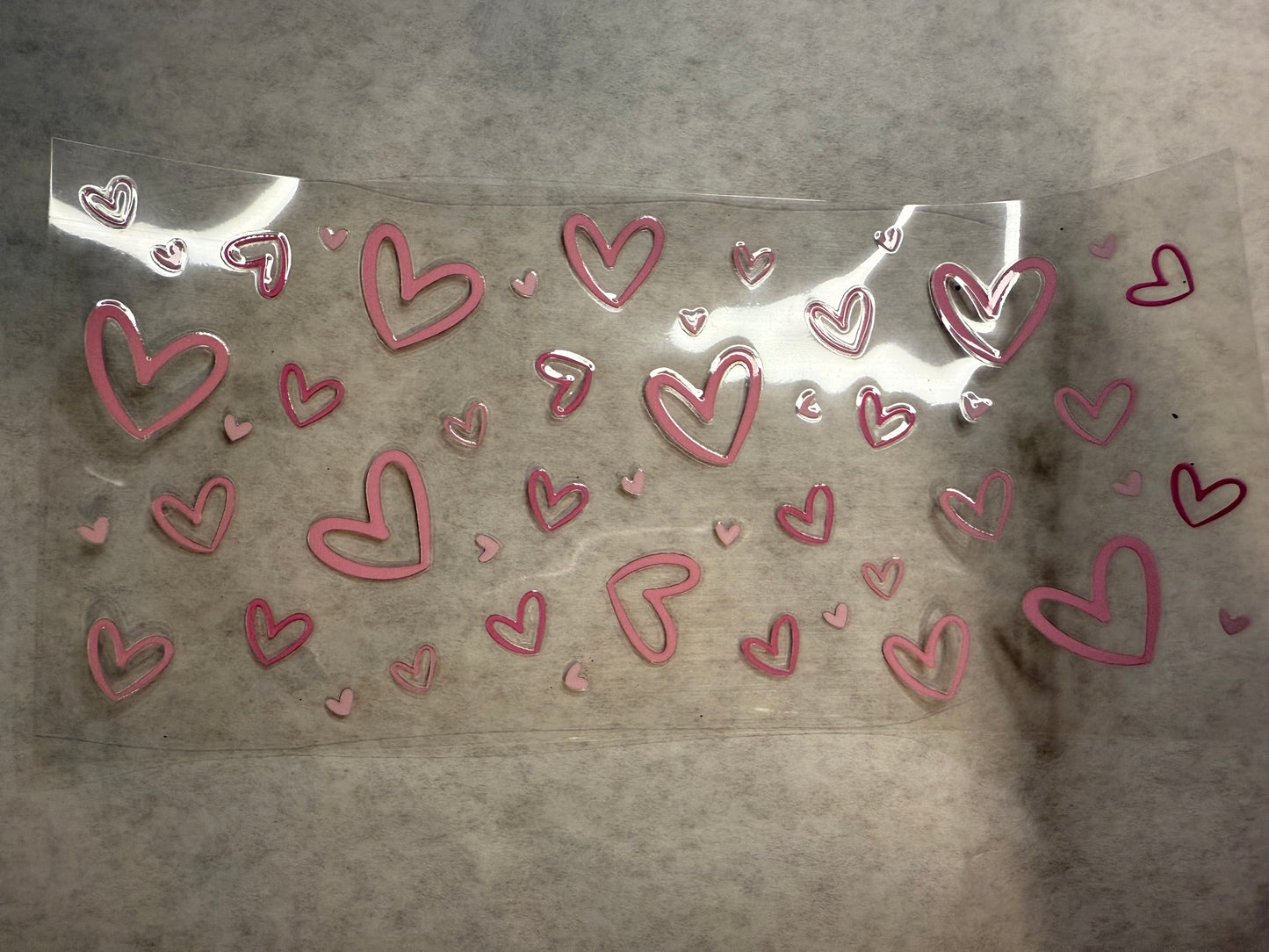 Pink Hearts Wrap for 16oz, 20oz, 24oz