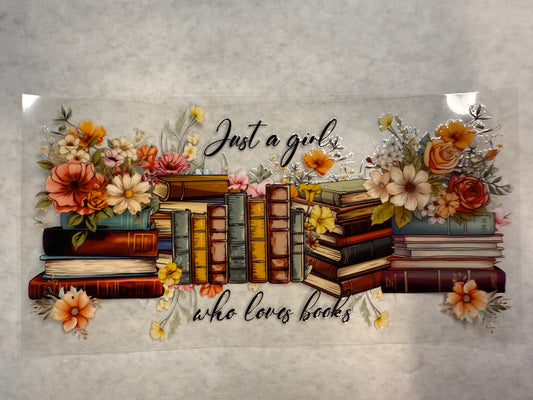Just a Girl Who Loves Books 2 Wrap for 16oz, 20oz