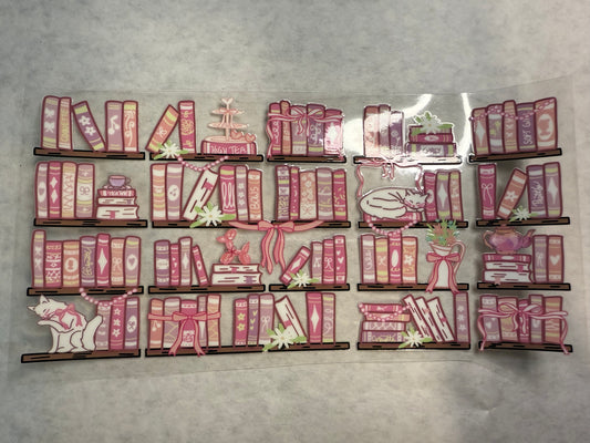 Pink Books Wrap for 16oz, 20oz