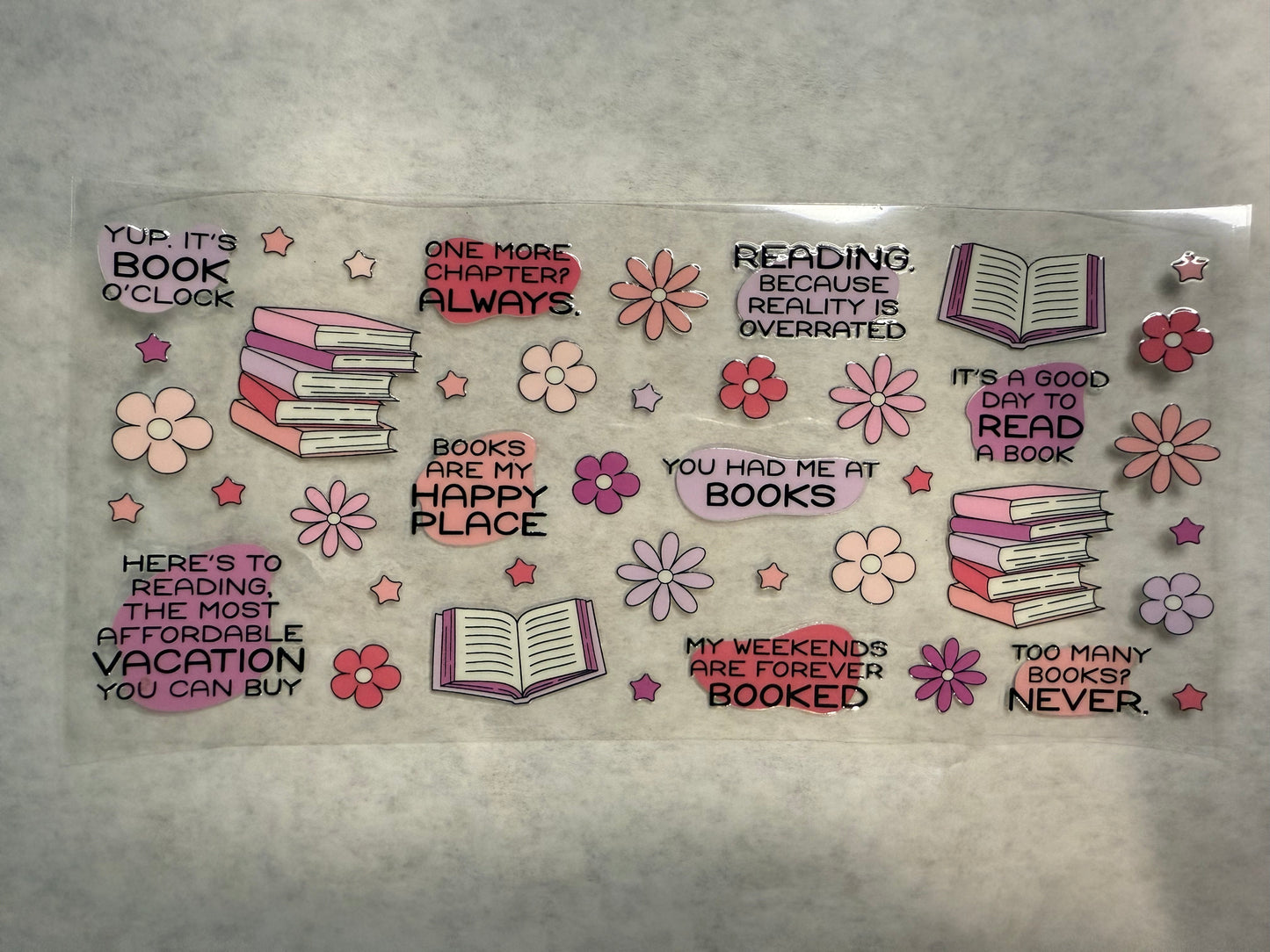 Books Are My Happy Place Wrap for 16oz, 20oz, 24oz