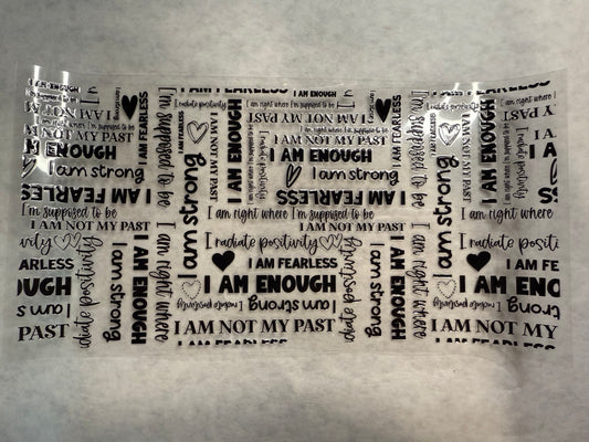 I am Enough Wrap for 16oz, 20oz