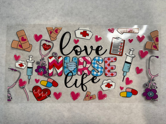 Love Nurse Life Wrap for 16oz, 20oz