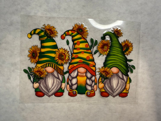 Sunflower Gnomes Wrap for 16oz, 20oz