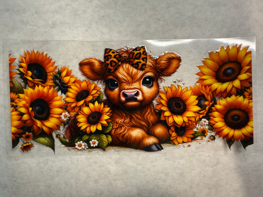 Sunflower Baby Cow Wrap for 16oz, 20oz