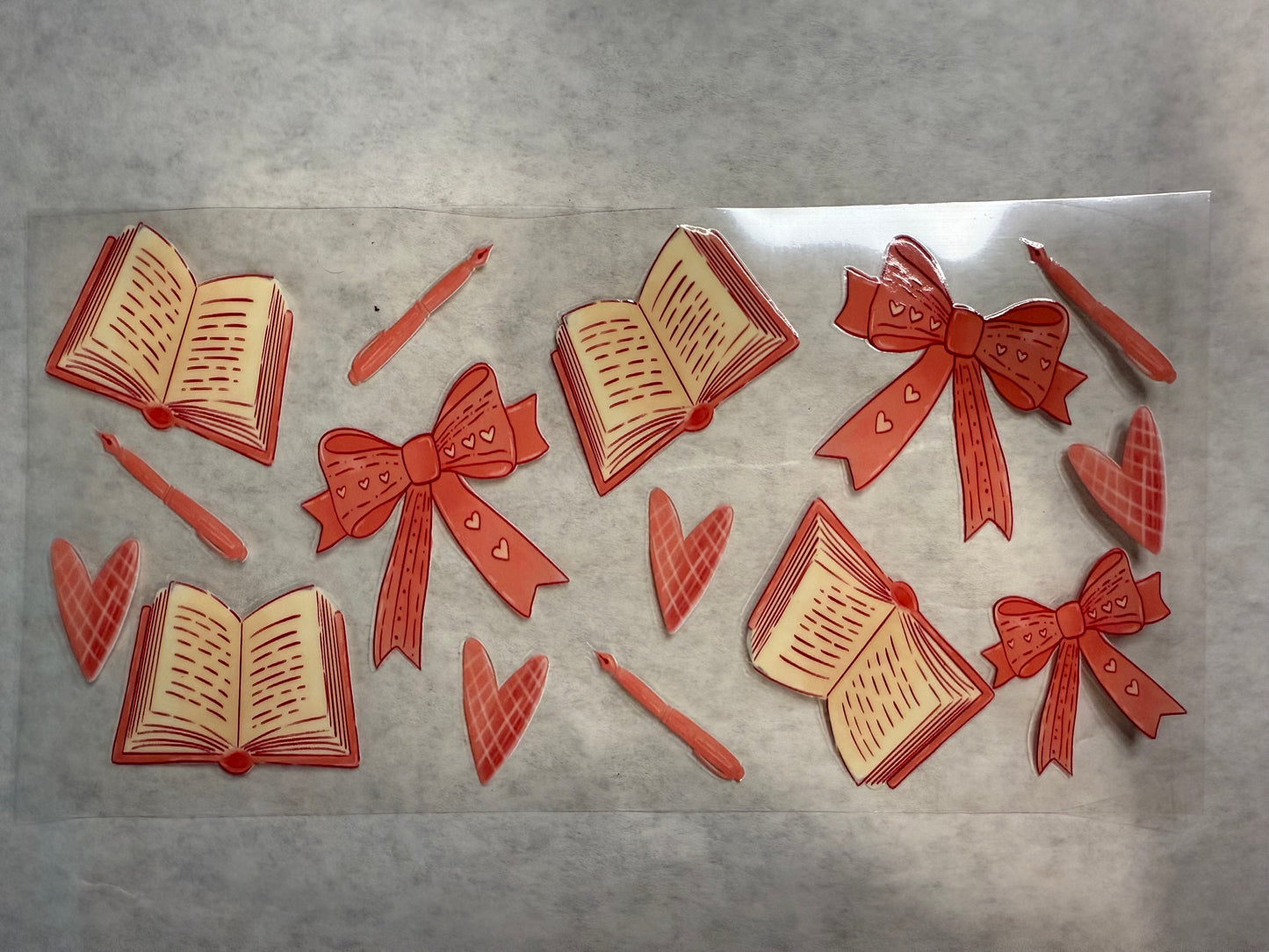 Books and Bows Wrap for 16oz, 20oz, 24oz
