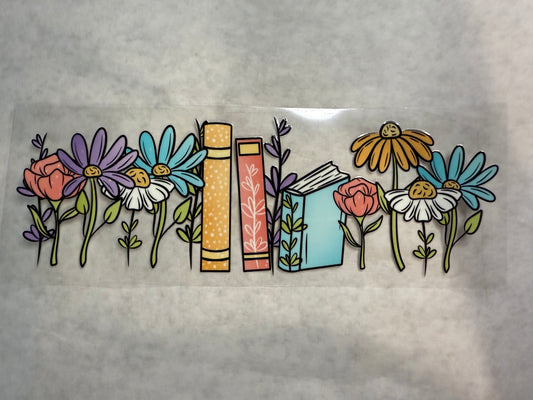 Books and Flowers Wrap for 16oz, 20oz