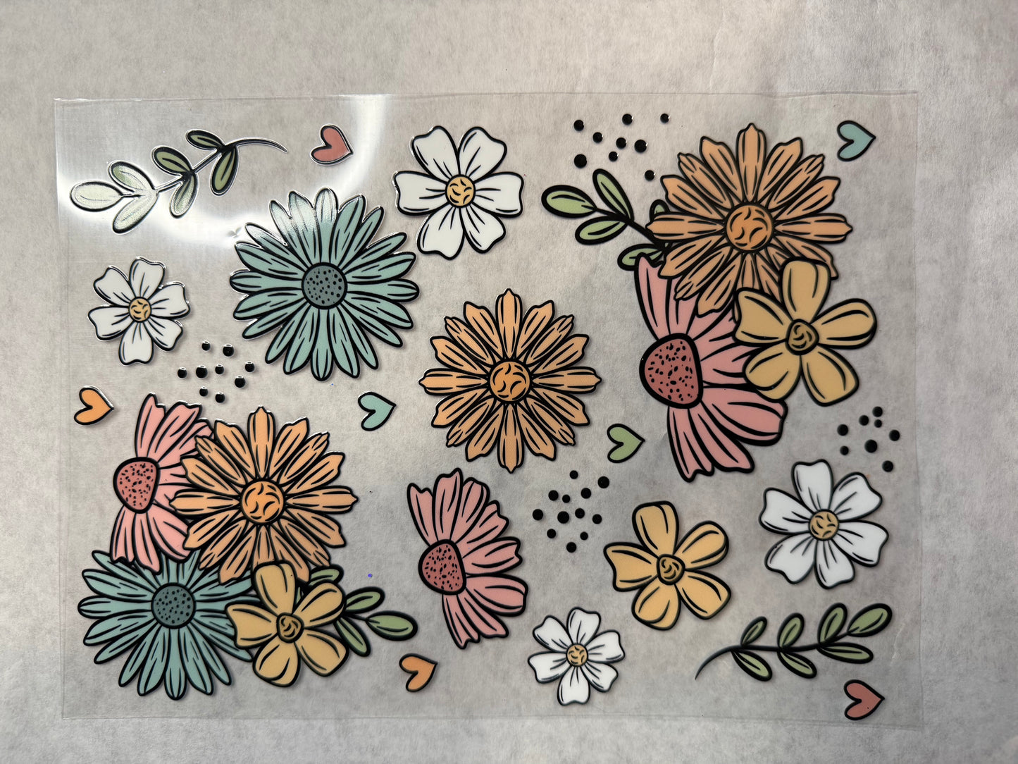 Flowers Wrap for 16oz, 20oz, 24oz, 40oz