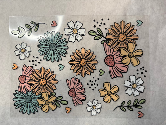 Flowers Wrap for 16oz, 20oz, 24oz, 40oz