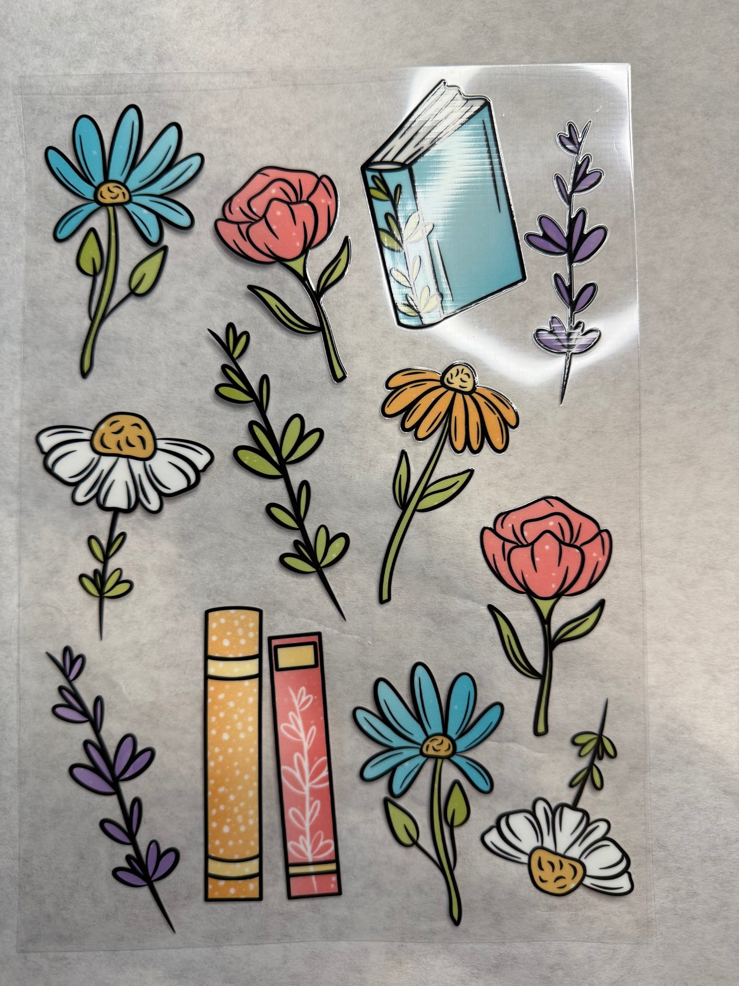Books and Flowers for 16oz, 20oz, 24oz