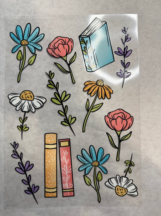Books and Flowers for 16oz, 20oz, 24oz