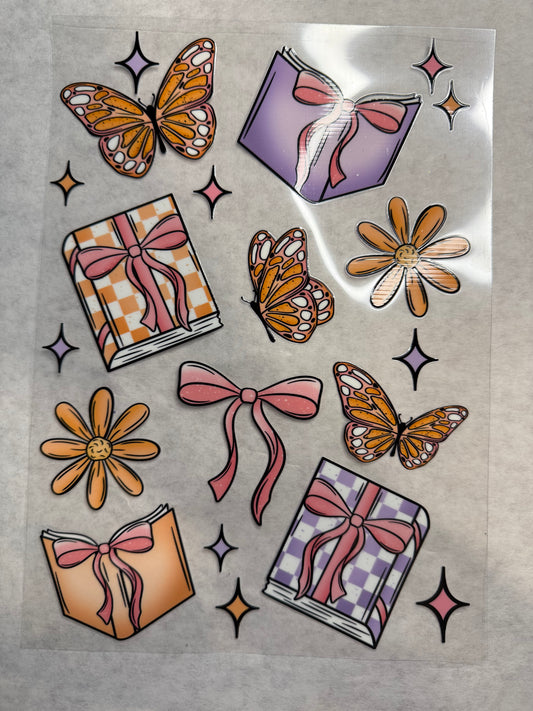 Books and Butterflies for 16oz, 20oz, 24oz