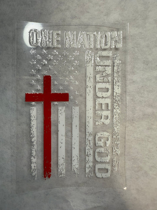 One Nation Under God Decal for 16oz, 20oz, 24oz