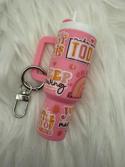 Chasing Rainbows/Positive Affirmations Chapstick Holder Keychain