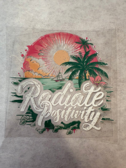 Radiate Positivity Decal for 16oz, 20oz, 24oz