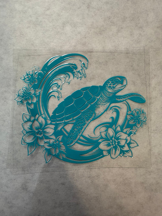 Blue Sea Turtle Decal for 16oz, 20oz, 24oz