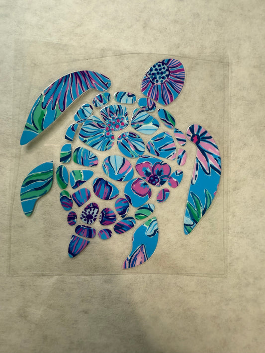 Blue Sea Turtle Decal for 16oz, 20oz, 24oz