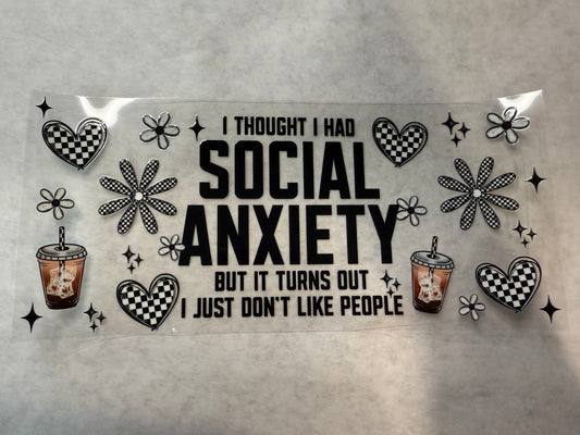 Social Anxiety Wrap for 16oz, 20oz, 24oz
