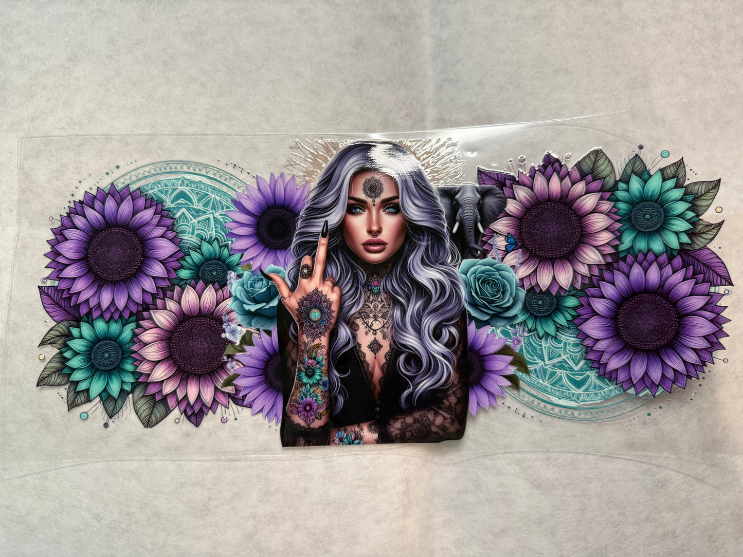 Woman Giving the Finger Wrap for 16oz, 20oz