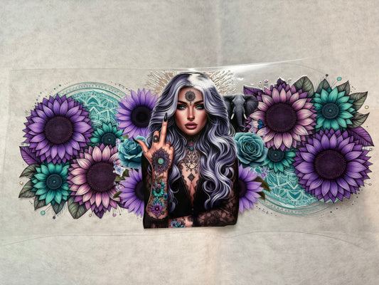 Woman Giving the Finger Wrap for 16oz, 20oz
