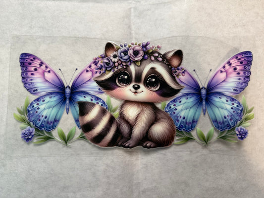 Butterflies and Raccoon Wrap for 16oz, 20oz