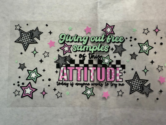 Giving Out Free Samples of this Attitude Wrap for 16oz, 20oz, 24oz